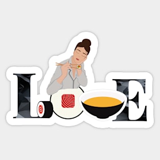 Love Sushi - Sushi Chef - Love Word Sticker